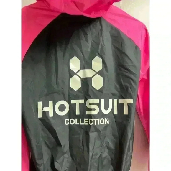 Hot Suit Sauna Jacket Women's Pink Black Large - Picture 12 of 13